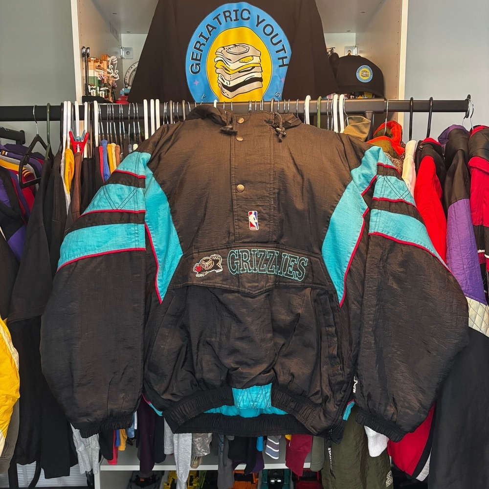 Vintage Vancouver Grizzlies Starter NBA Authentics Pullover Jacket XL 90s